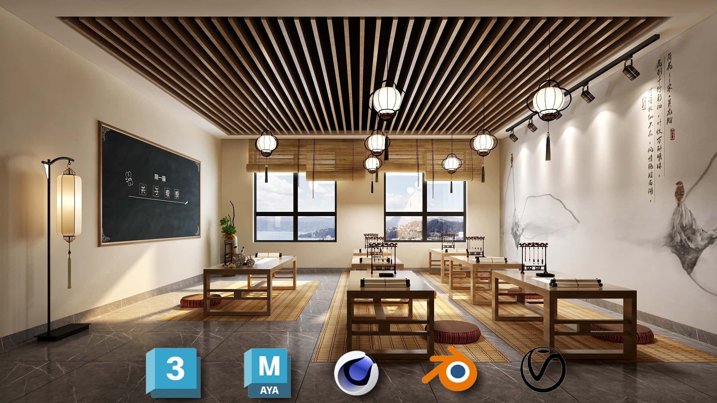 3D Kids Environment Collection - KINDERGARTEN - Classrooms Low-poly 3D model_3