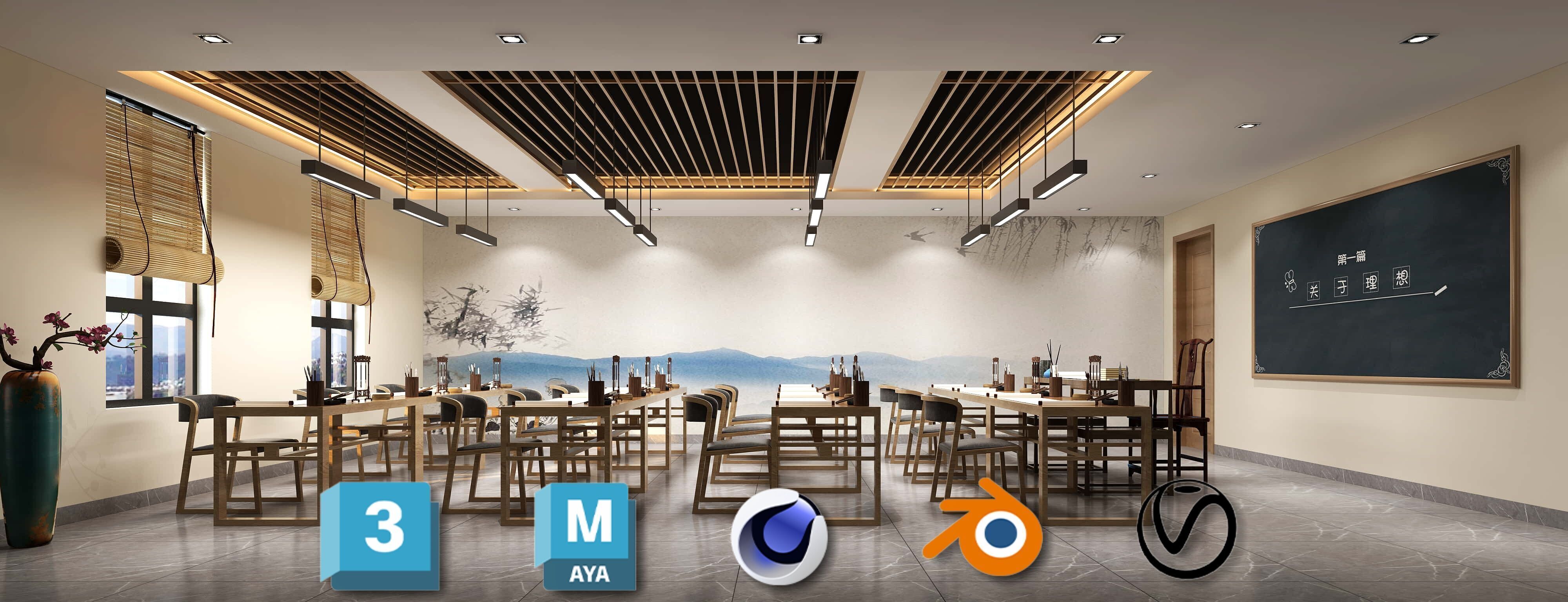 3D Kids Environment Collection - KINDERGARTEN - Classrooms Low-poly 3D model_4