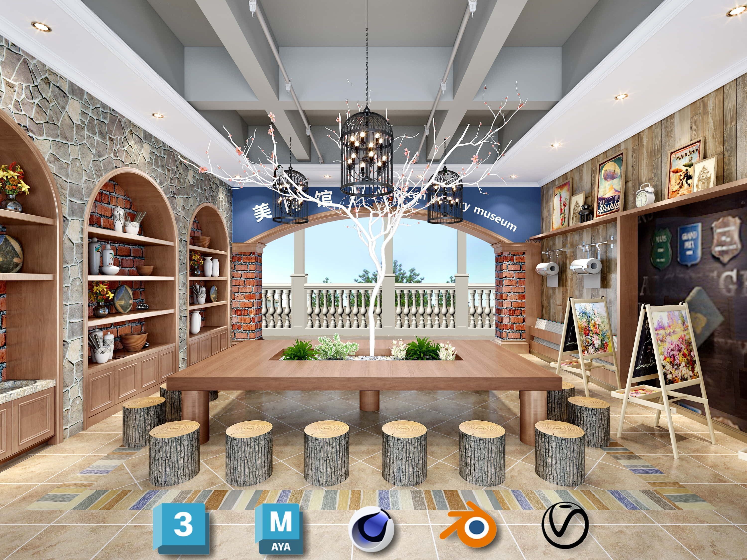 3D Kids Environment Collection - KINDERGARTEN - Classrooms Low-poly 3D model_17