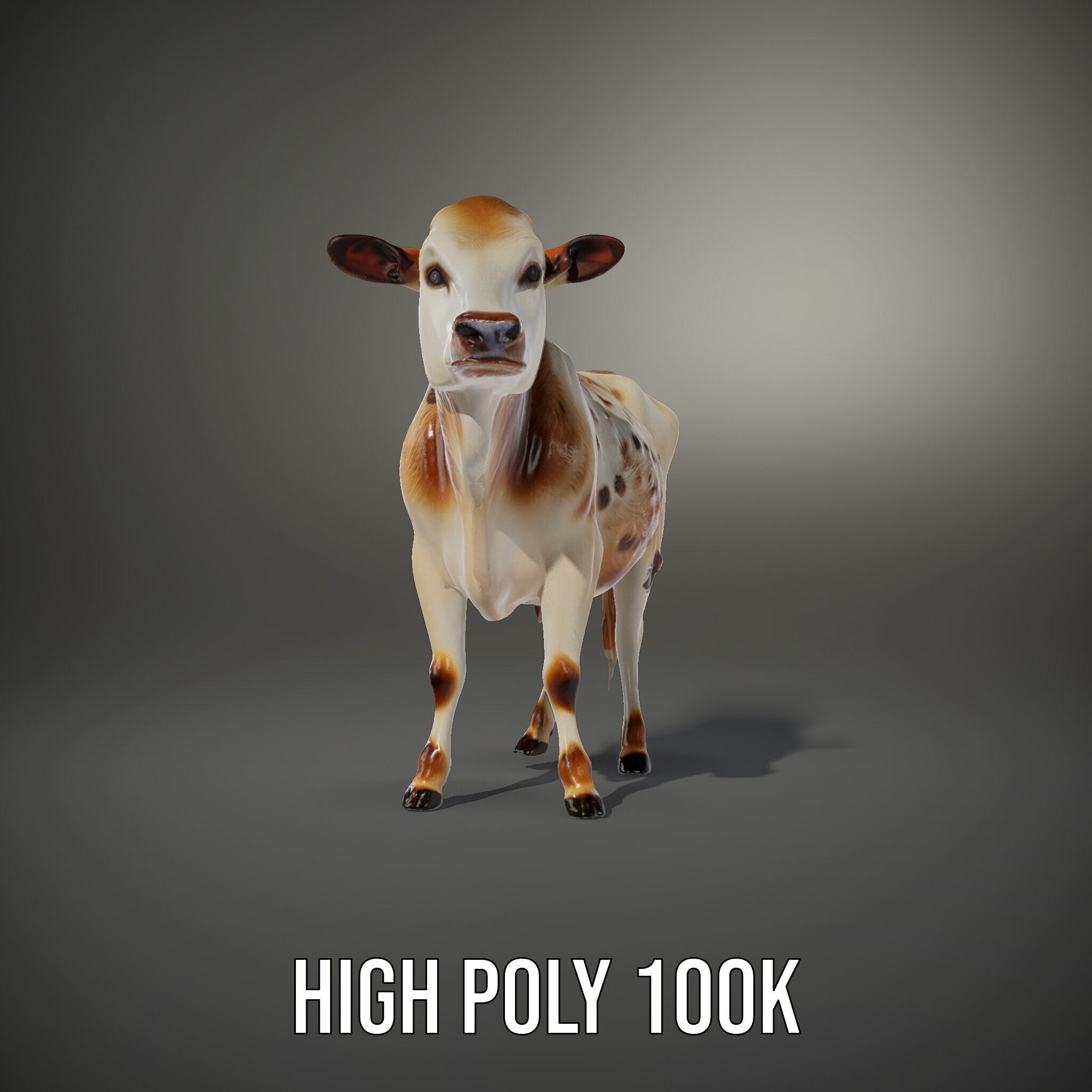 Realistic Cow Model Pack for Animation and Games Low-poly 3D model_12