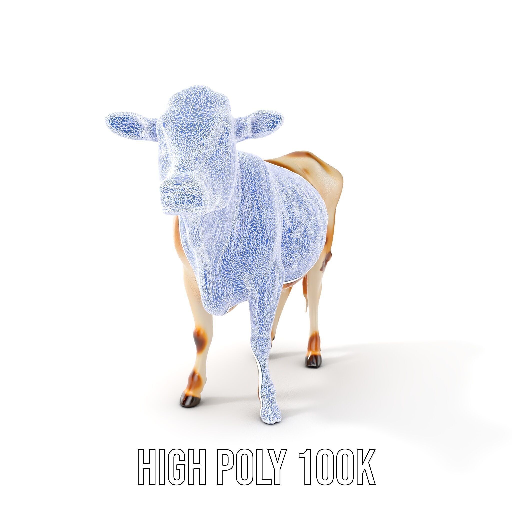 Realistic Cow Model Pack for Animation and Games Low-poly 3D model_5