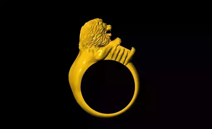 LION ANTIQUE RING