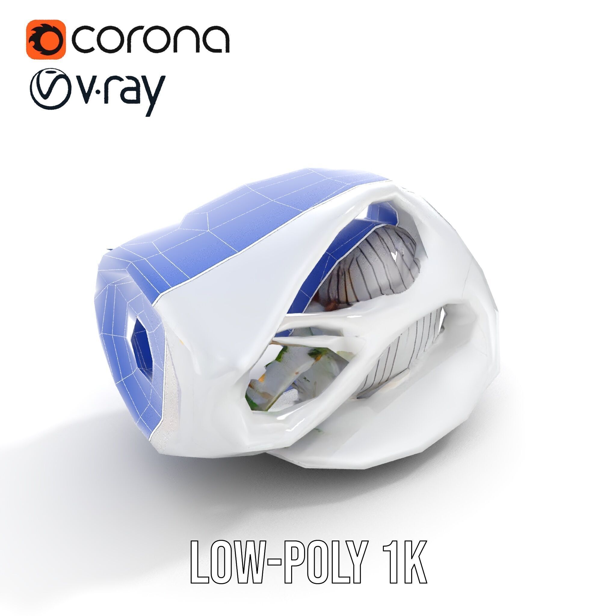 Futuristic Architectural Model Pack with Organic Design Low-poly 3D model_21