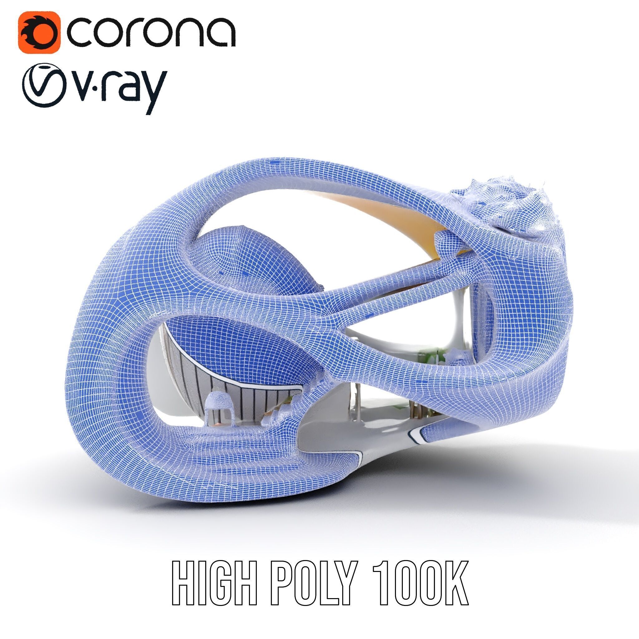 Futuristic Architectural Model Pack with Organic Design Low-poly 3D model_37