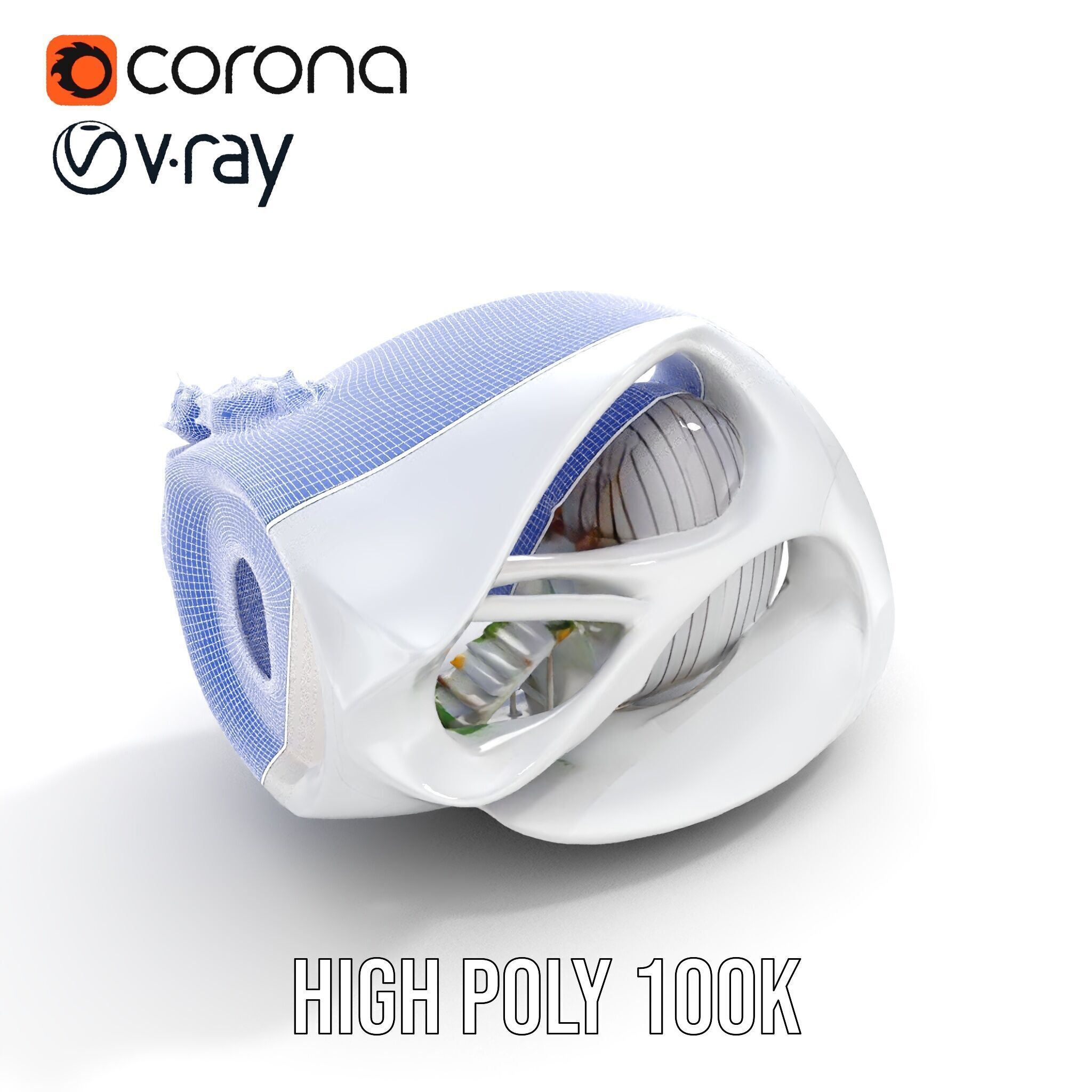 Futuristic Architectural Model Pack with Organic Design Low-poly 3D model_27