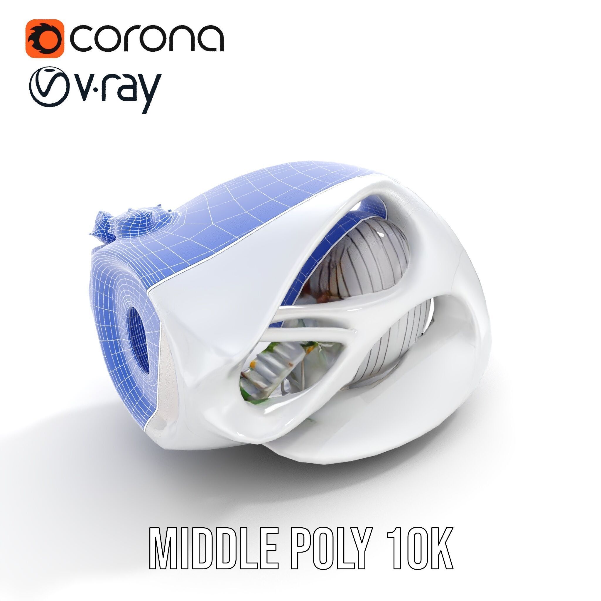 Futuristic Architectural Model Pack with Organic Design Low-poly 3D model_25