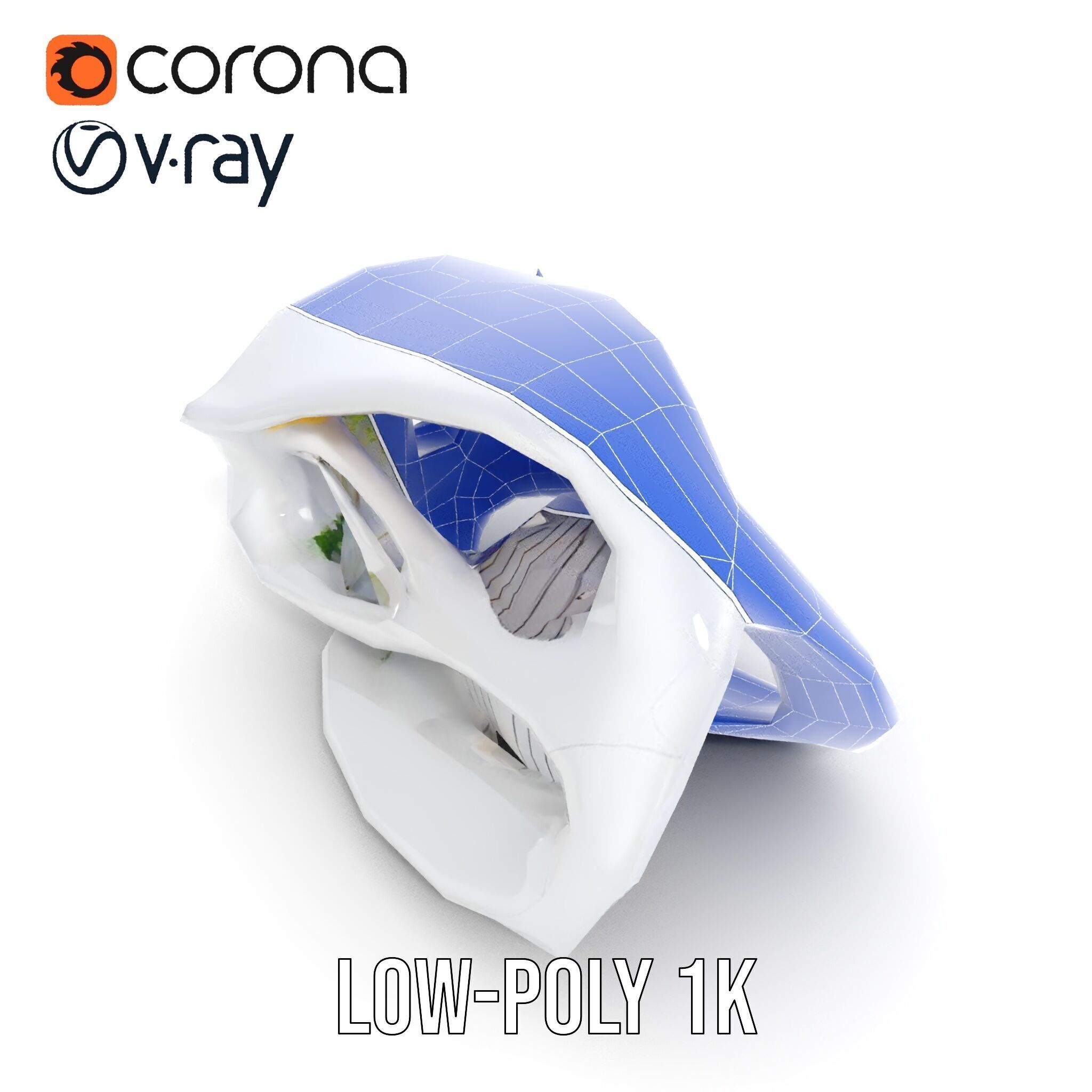 Futuristic Architectural Model Pack with Organic Design Low-poly 3D model_32