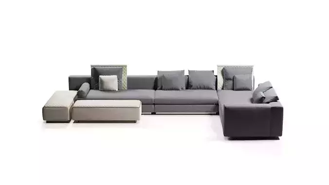 Minotti Rodolfo Dordoni Yang Sofa 3D model