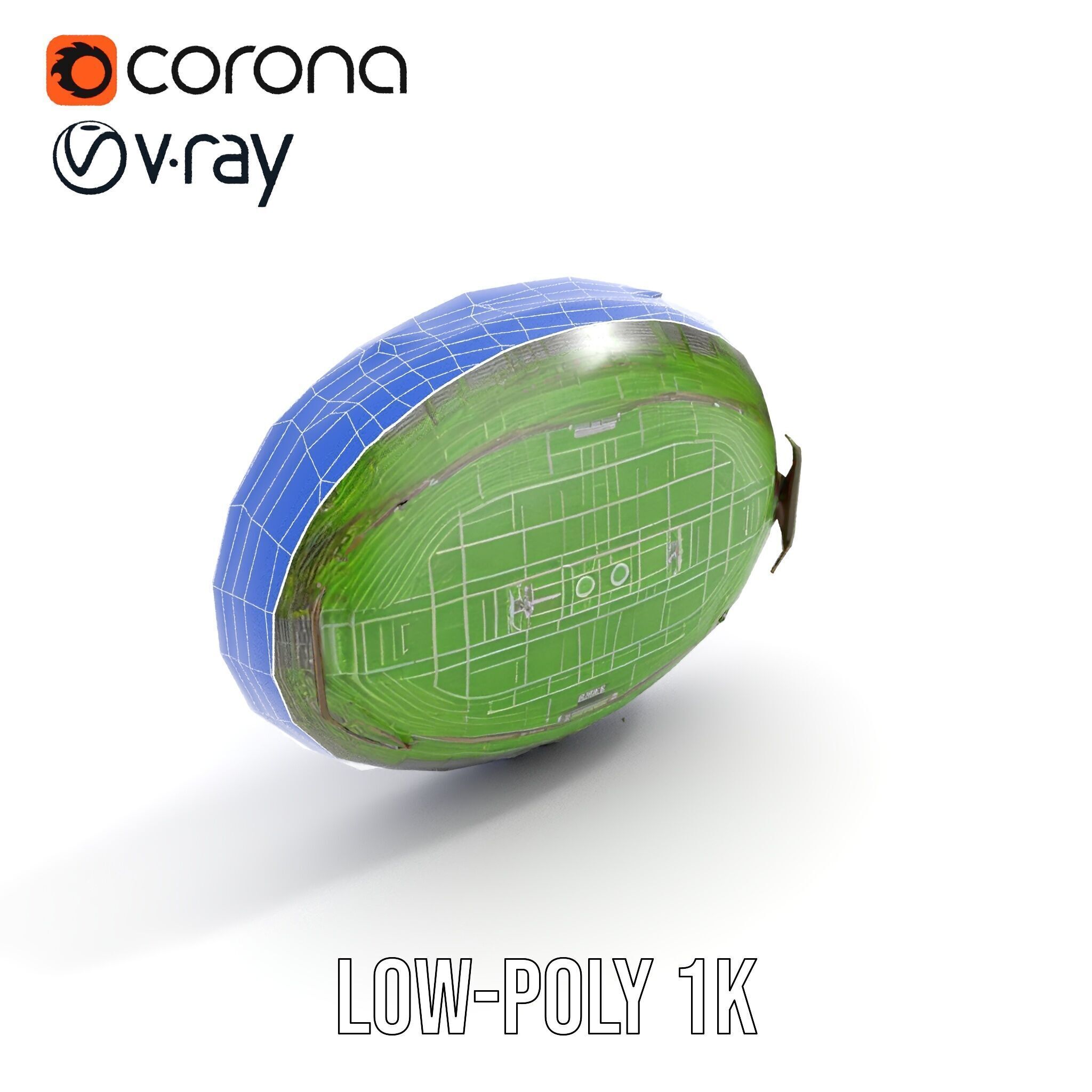 Football Stadium Arena D Model Pack Low-poly 3D model_26