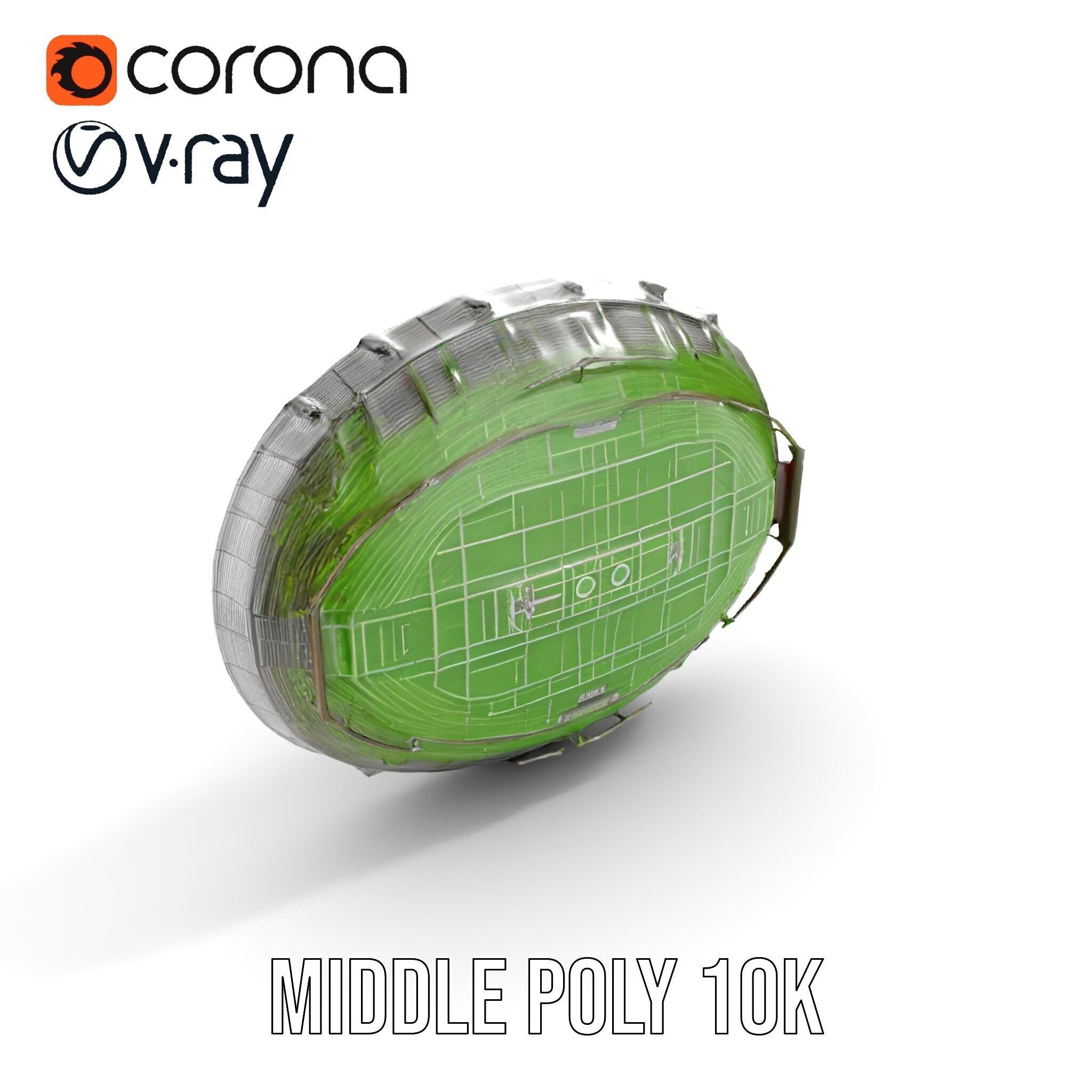 Football Stadium Arena D Model Pack Low-poly 3D model_15