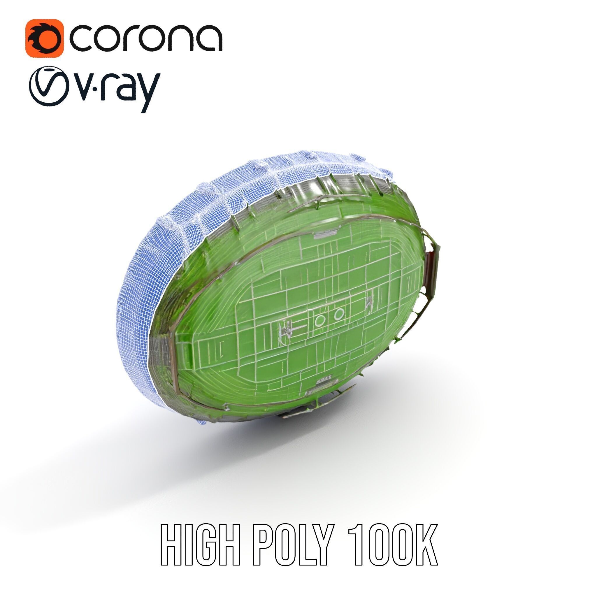 Football Stadium Arena D Model Pack Low-poly 3D model_21