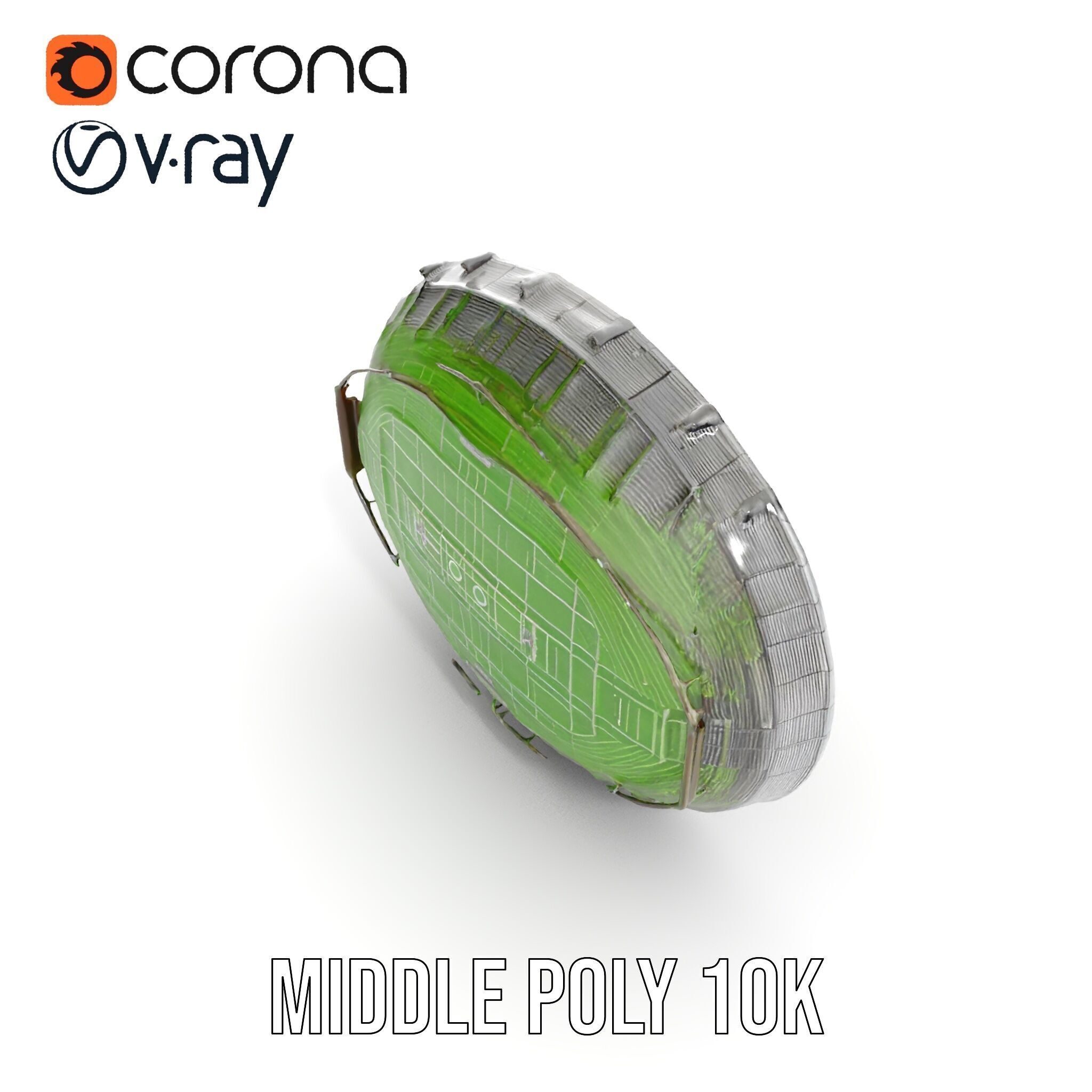 Football Stadium Arena D Model Pack Low-poly 3D model_6