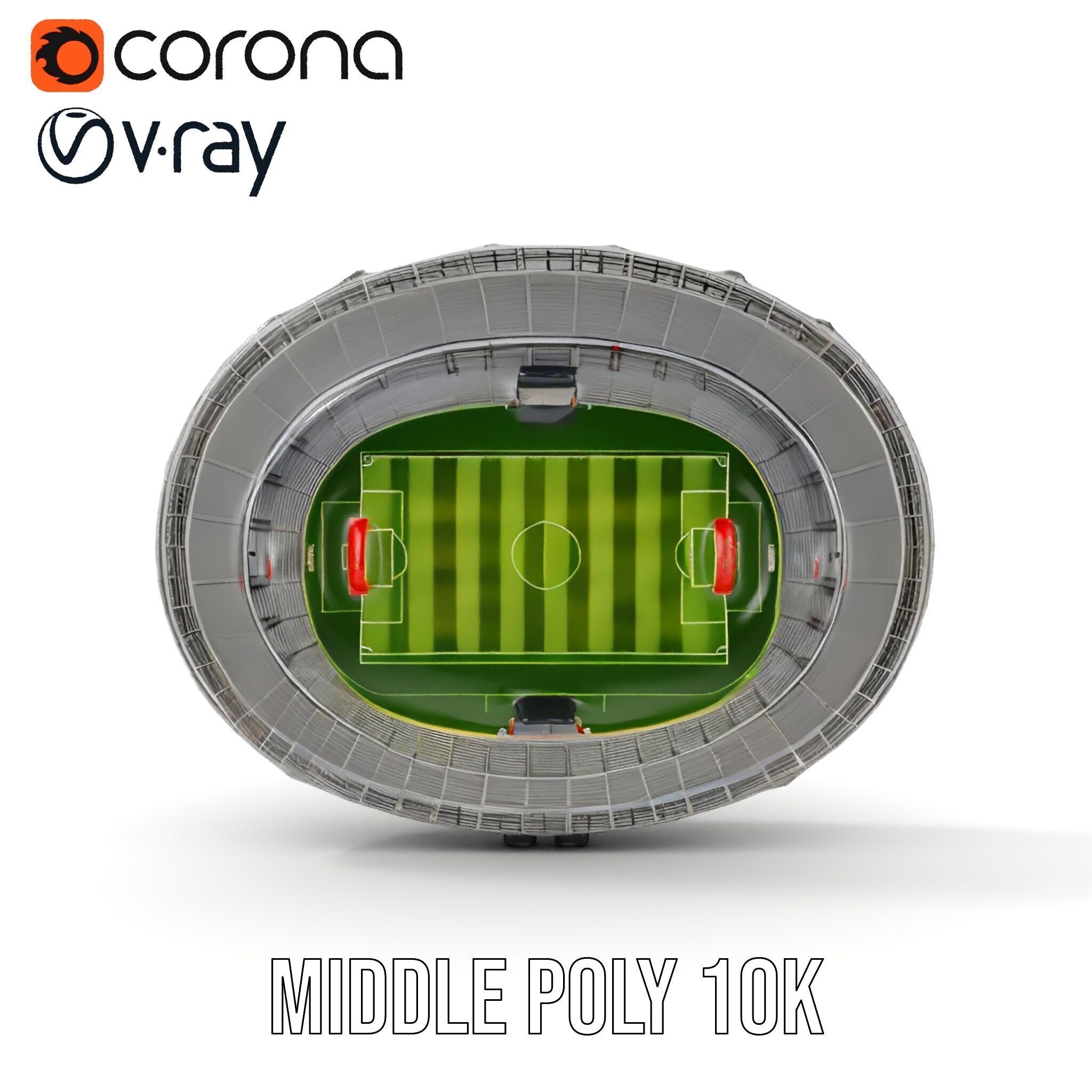 Football Stadium Arena D Model Pack Low-poly 3D model_22