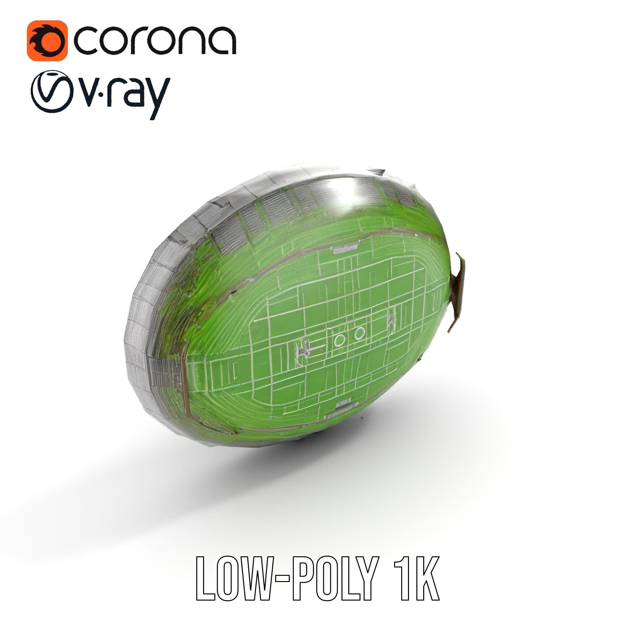 Football Stadium Arena D Model Pack Low-poly 3D model_16