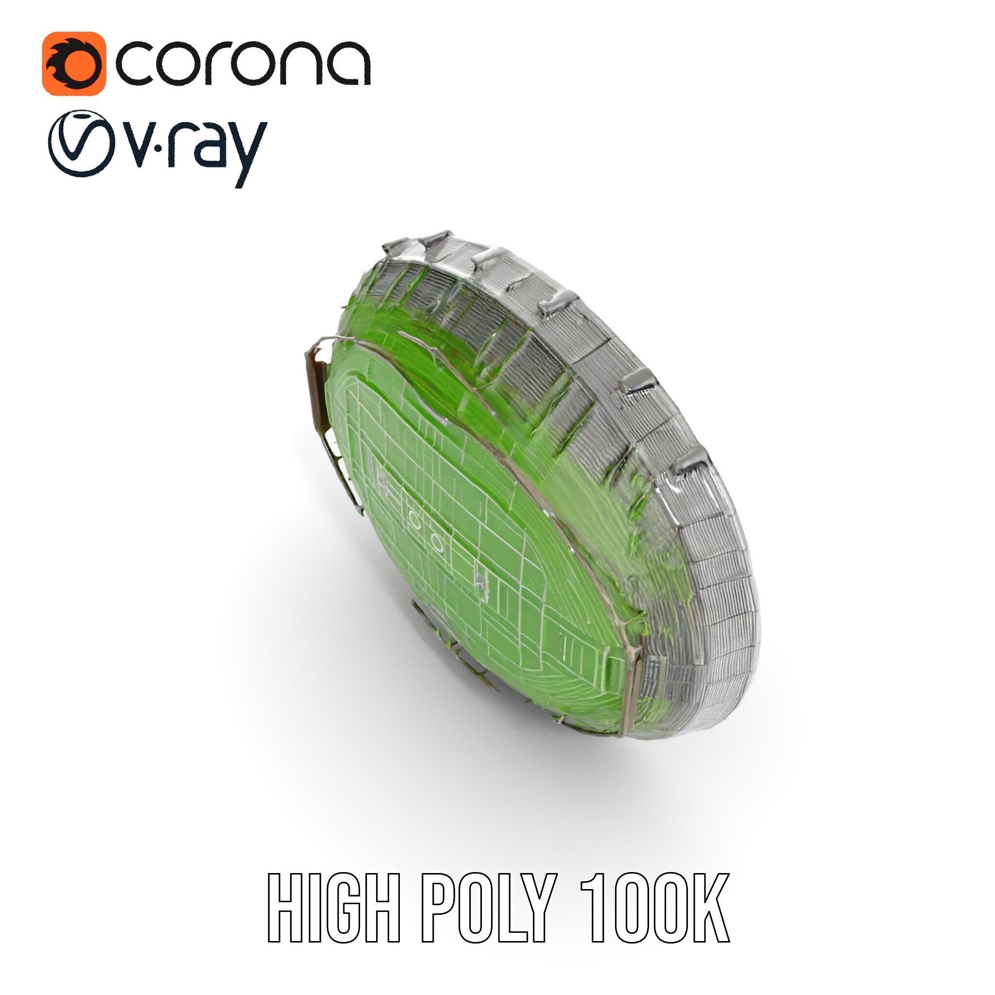 Football Stadium Arena D Model Pack Low-poly 3D model_35