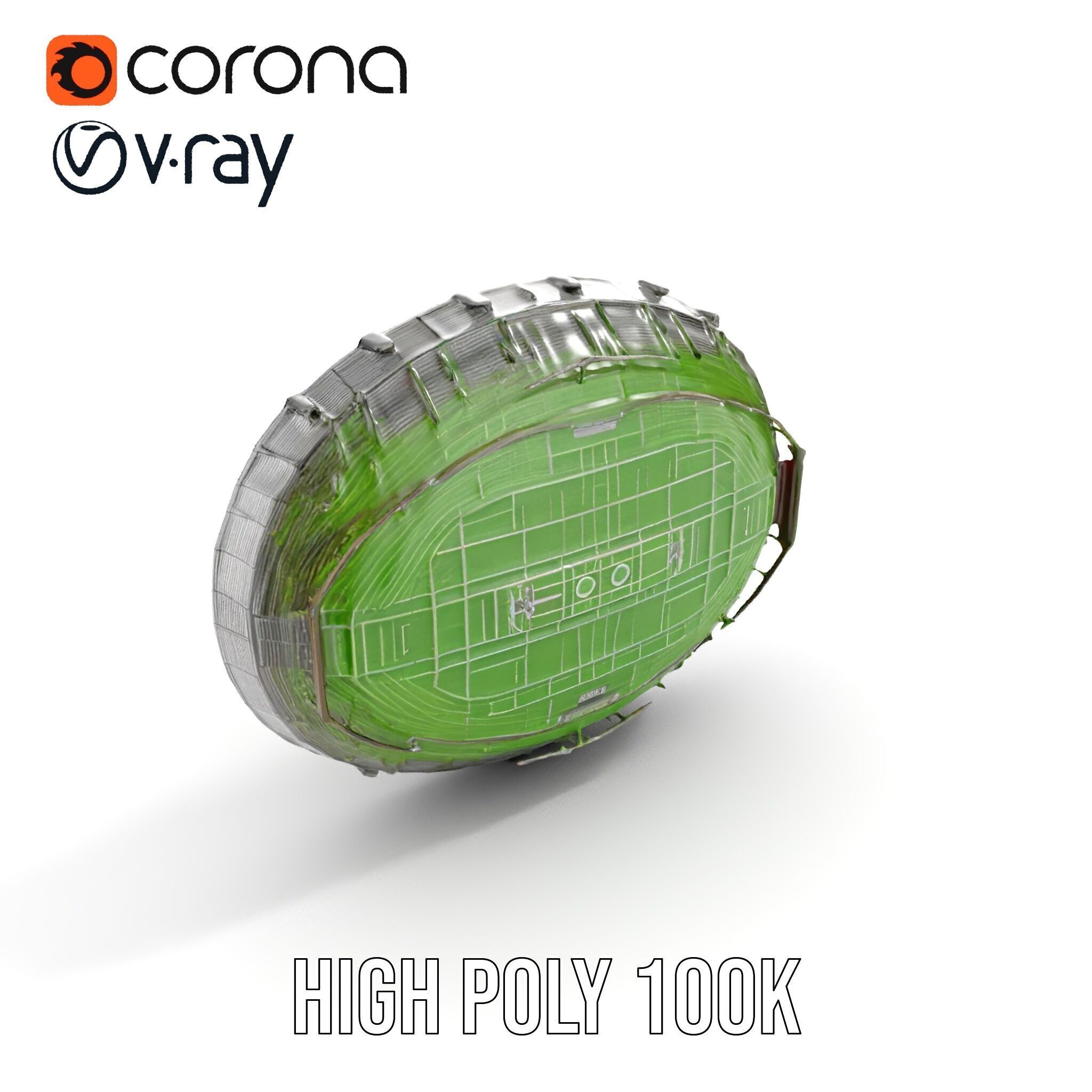 Football Stadium Arena D Model Pack Low-poly 3D model_32