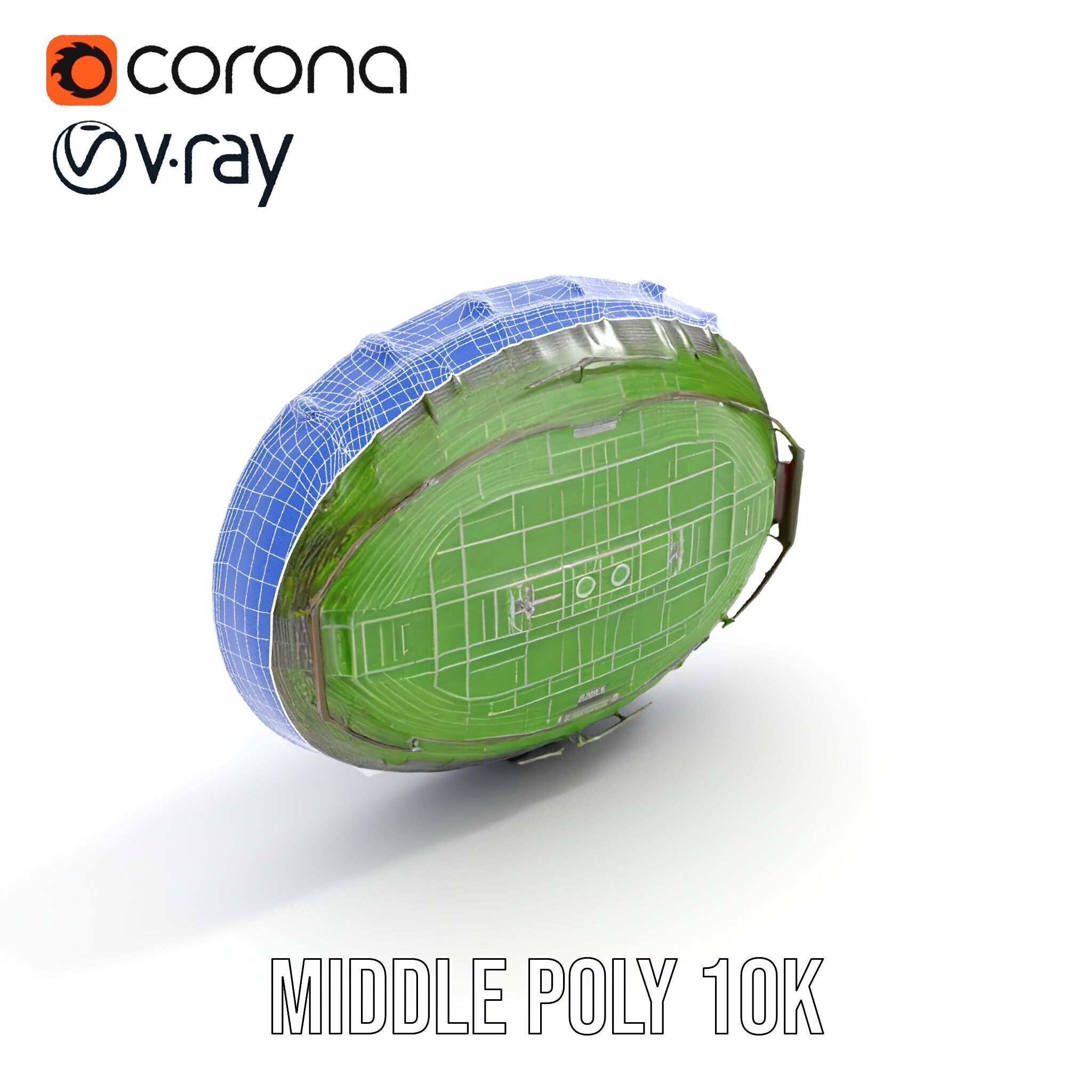 Football Stadium Arena D Model Pack Low-poly 3D model_17