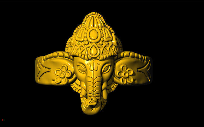 GANESHA 3D RING 3D print model