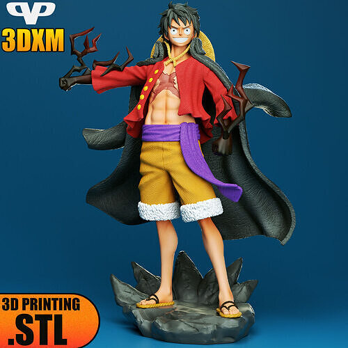 Monkey D Luffy STL for 3D Printing 3DXM ChibiSTL 3D print model