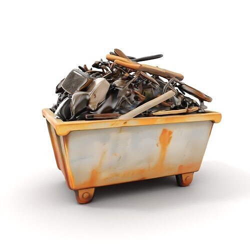 Construction Debris Container Model Pack Low-poly 3D model