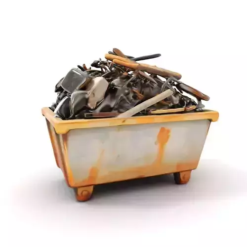 Construction Debris Container Model Pack Low-poly 3D model