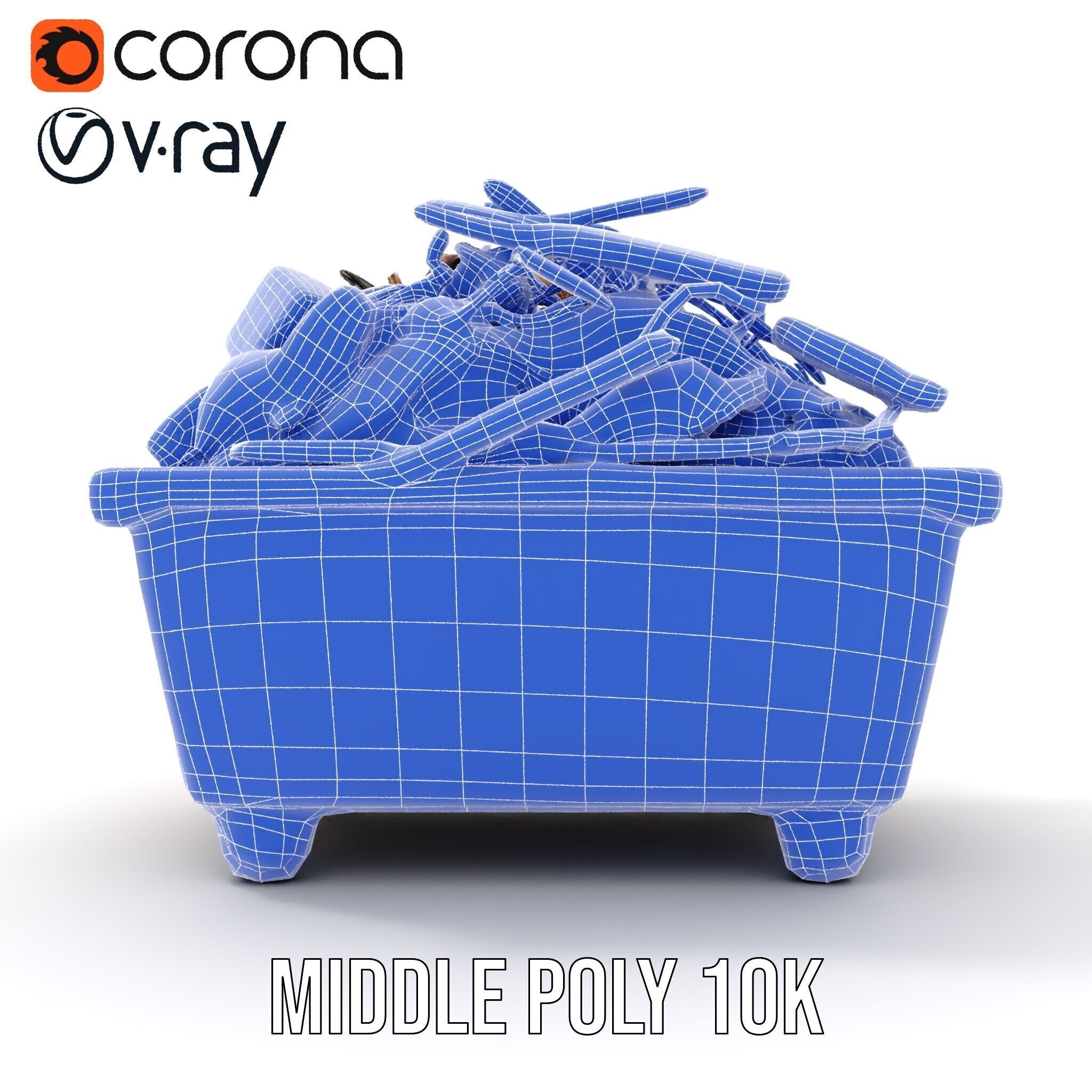 Construction Debris Container Model Pack Low-poly 3D model_28