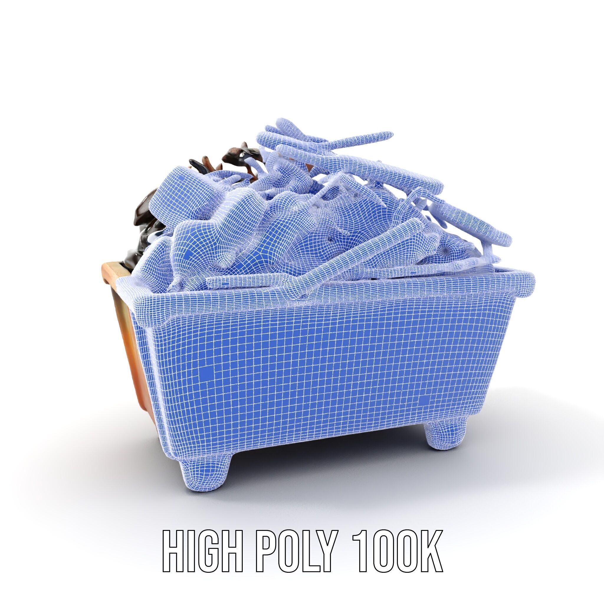 Construction Debris Container Model Pack Low-poly 3D model_5