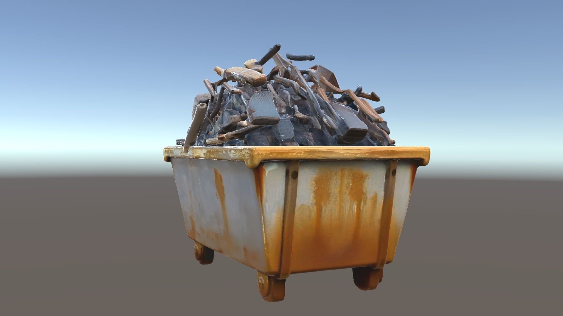 Construction Debris Container Model Pack Low-poly 3D model_6