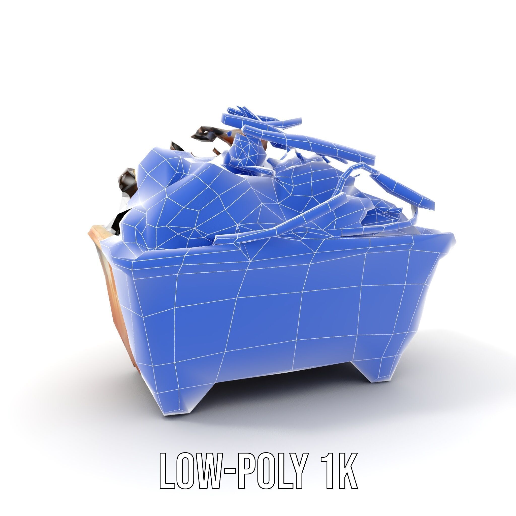 Construction Debris Container Model Pack Low-poly 3D model_26
