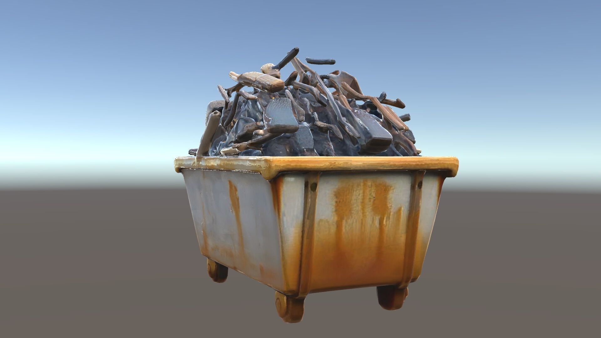 Construction Debris Container Model Pack Low-poly 3D model_34