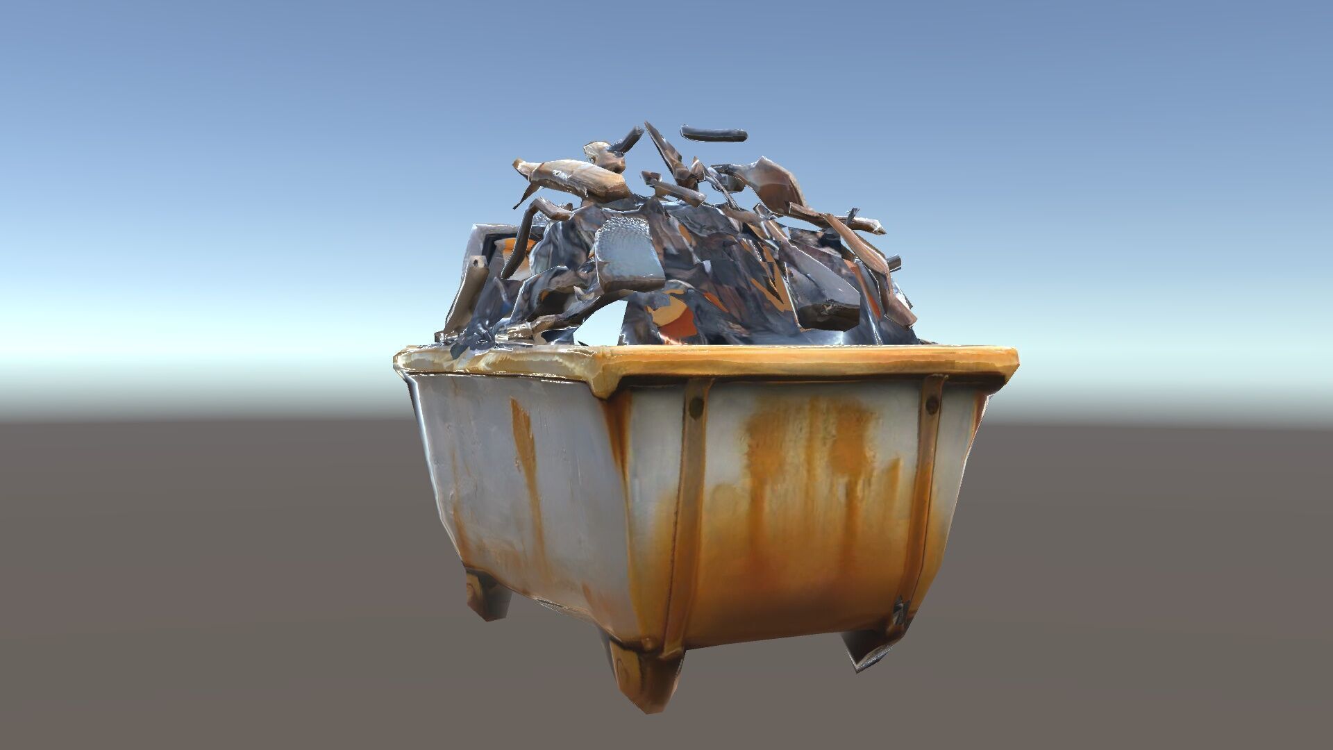 Construction Debris Container Model Pack Low-poly 3D model_35