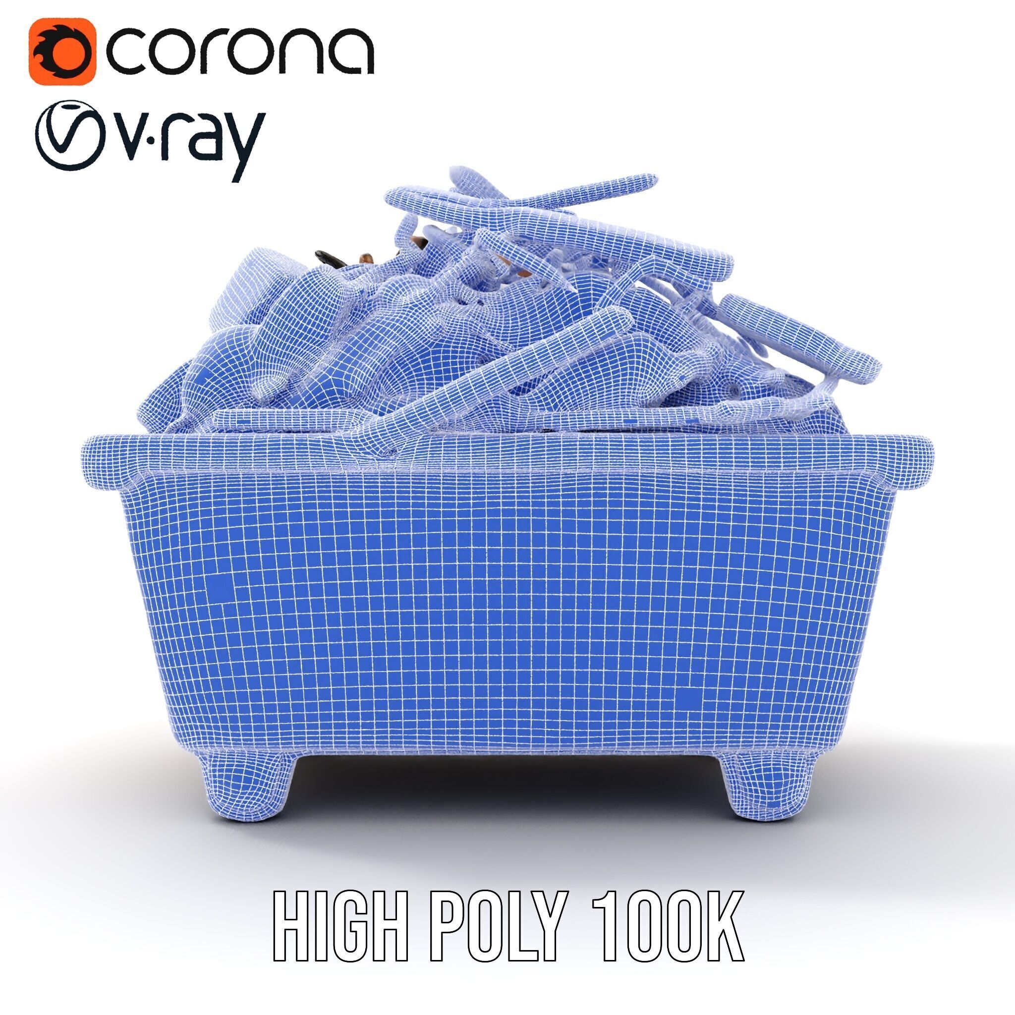 Construction Debris Container Model Pack Low-poly 3D model_38