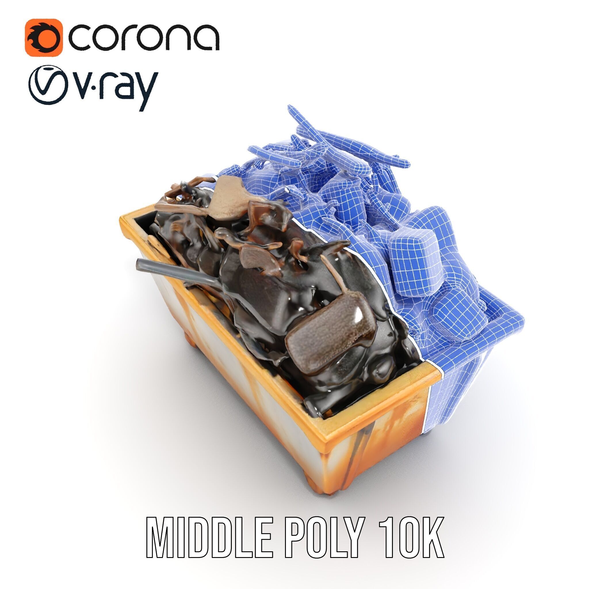Construction Debris Container Model Pack Low-poly 3D model_20