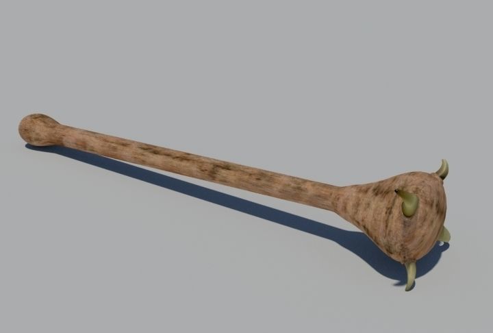 Mace for troll Low-poly 3D model_4