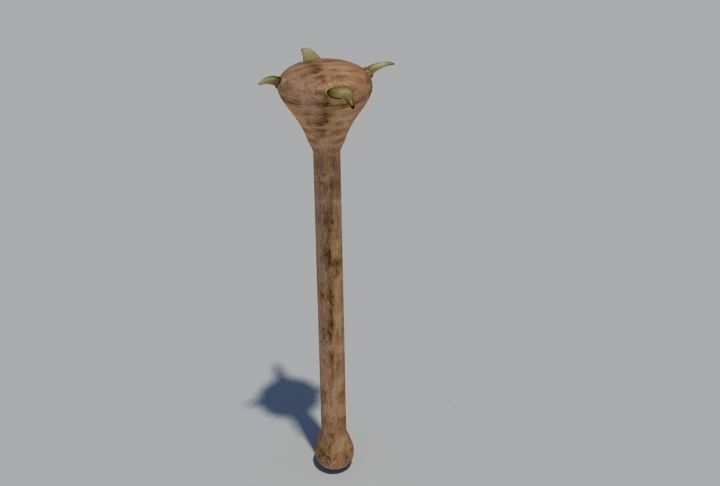 Mace for troll Low-poly 3D model_3