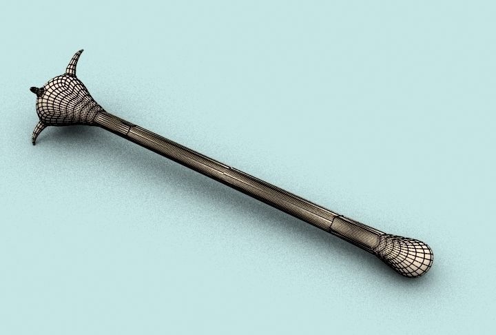 Mace for troll Low-poly 3D model_5