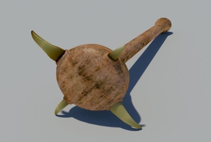 Mace for troll Low-poly 3D model_2