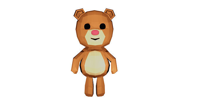 Brown Bear Low-poly 3D model