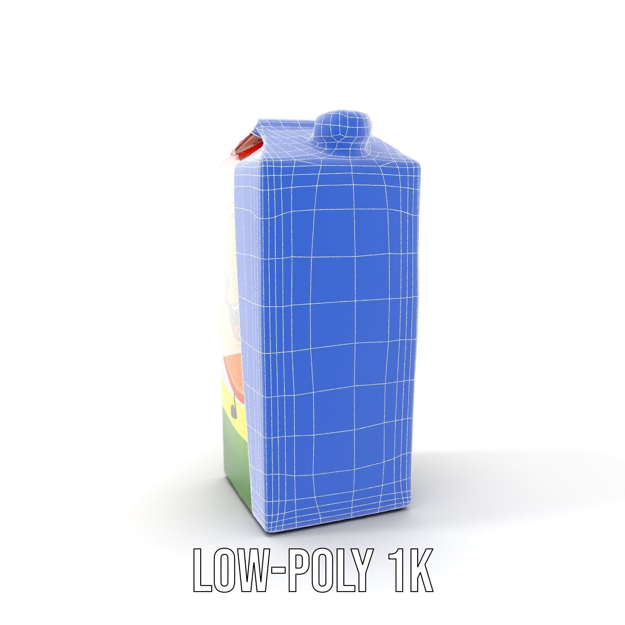 Juice Carton Character Model Pack Low-poly 3D model_19