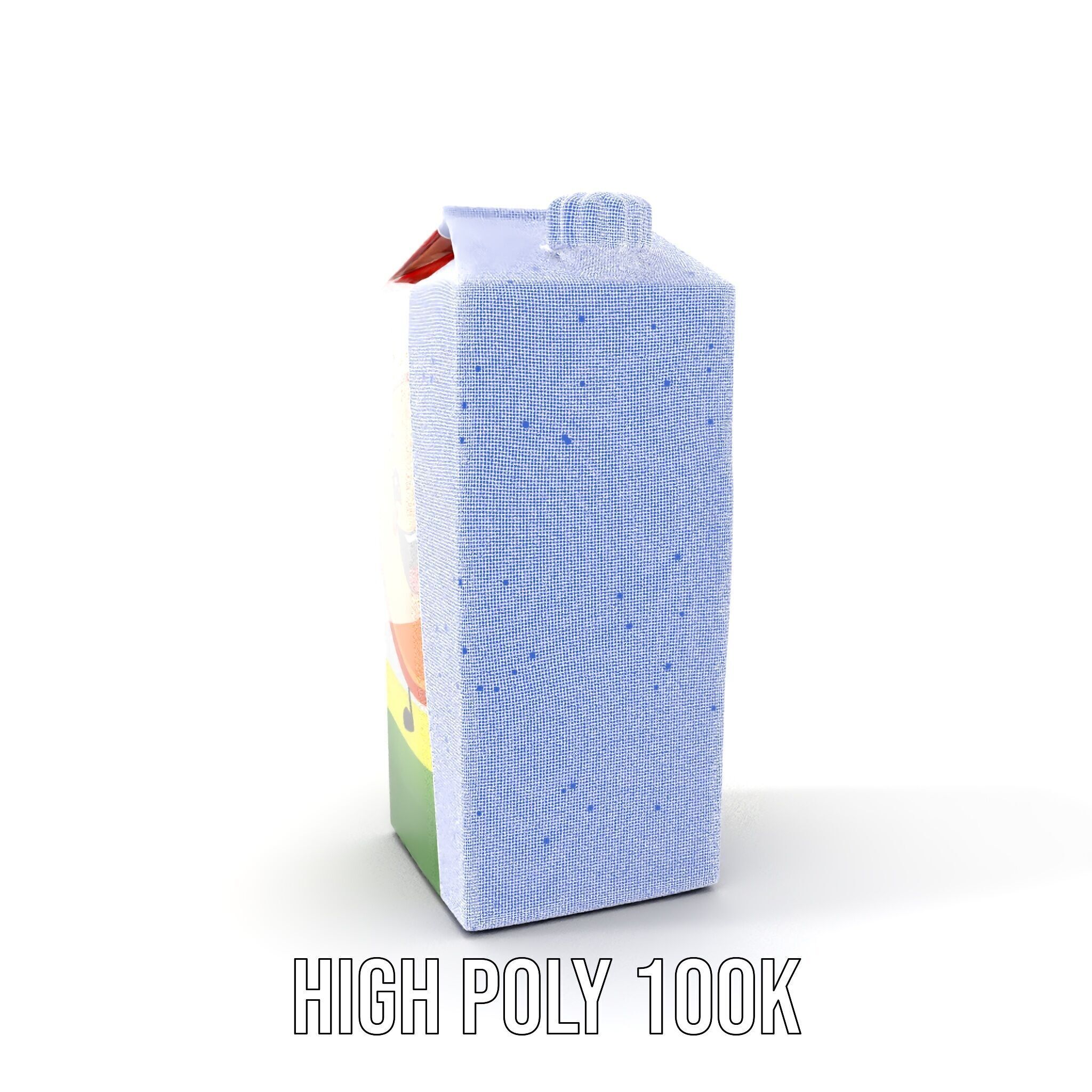Juice Carton Character Model Pack Low-poly 3D model_5