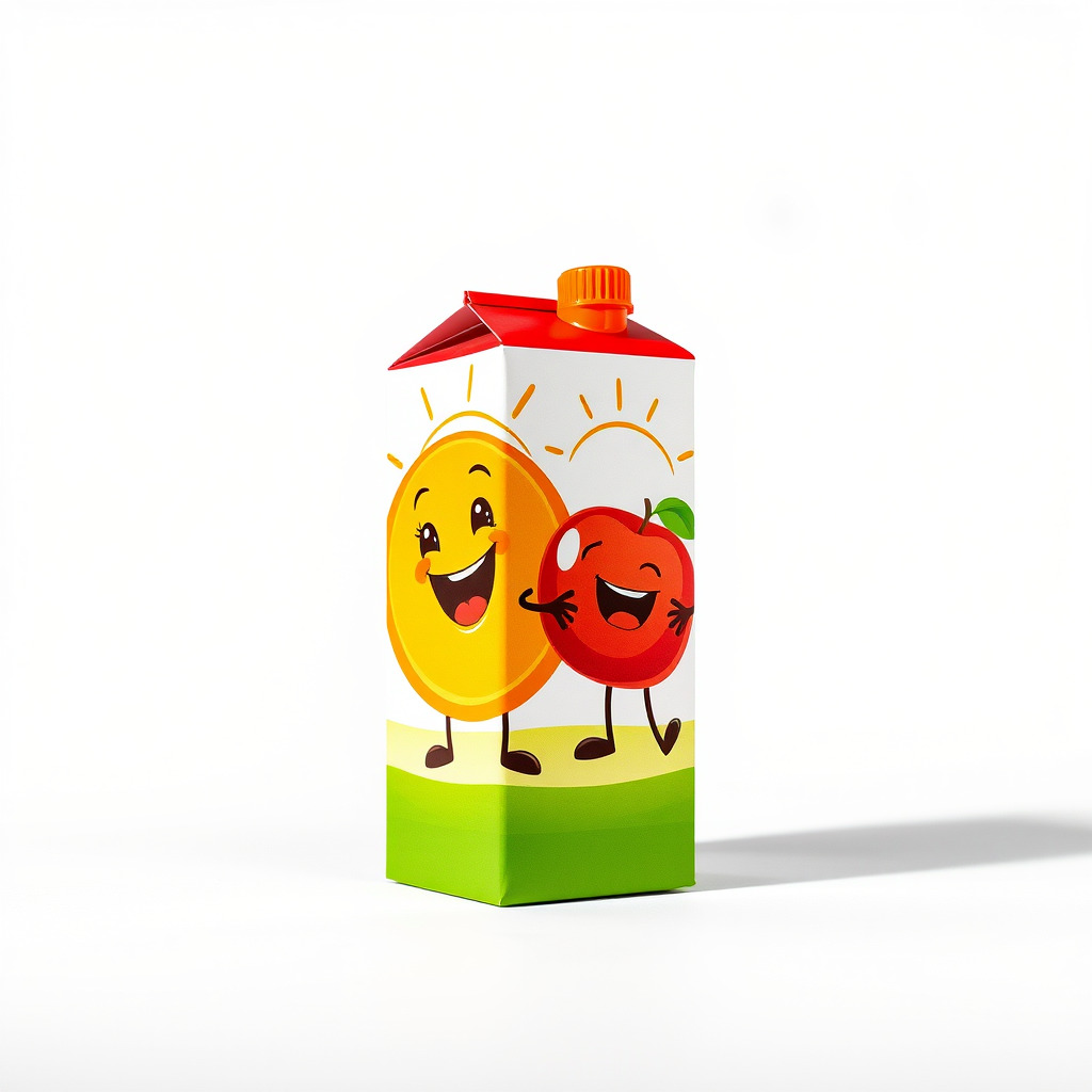 Juice Carton Character Model Pack Low-poly 3D model_3