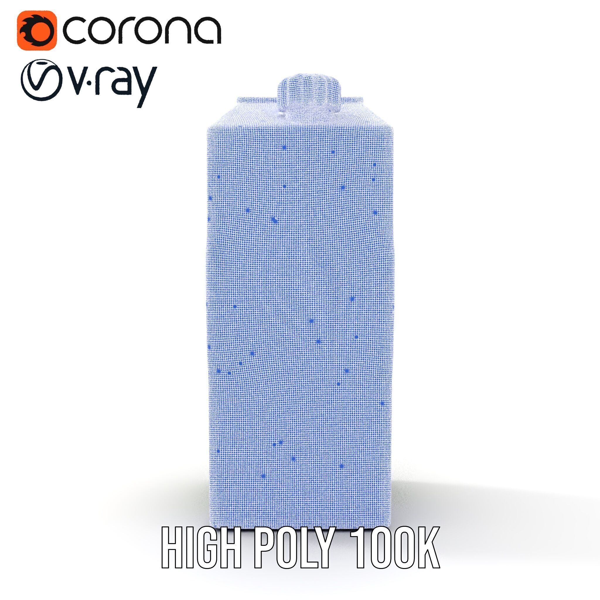 Juice Carton Character Model Pack Low-poly 3D model_37