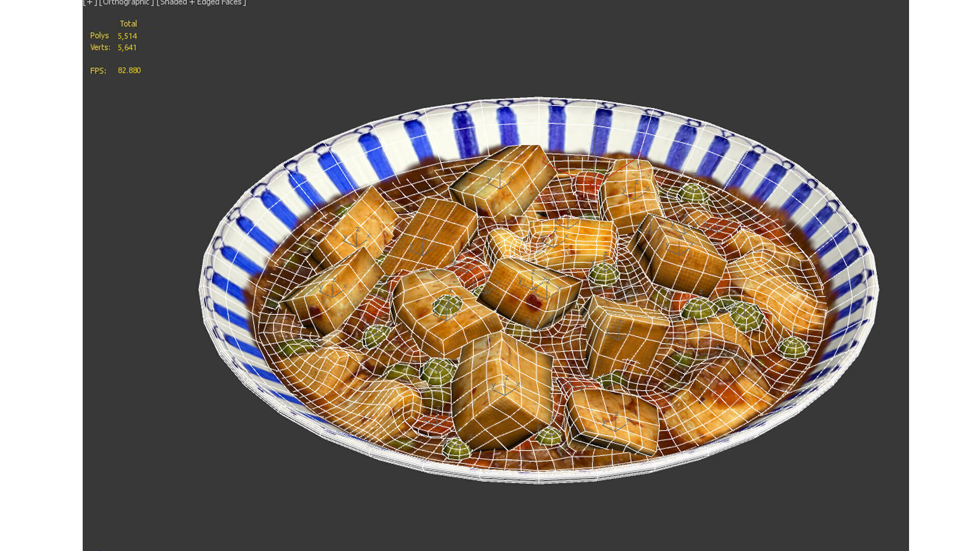 chinese food Low-poly 3D model_8