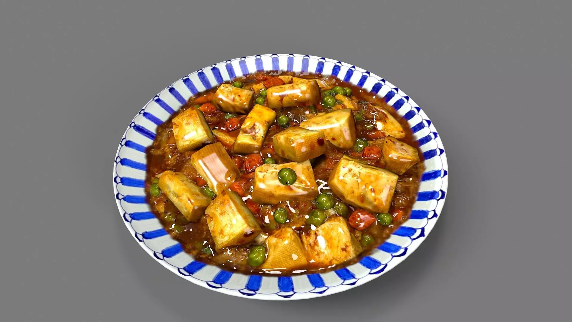 chinese food Low-poly 3D model_0