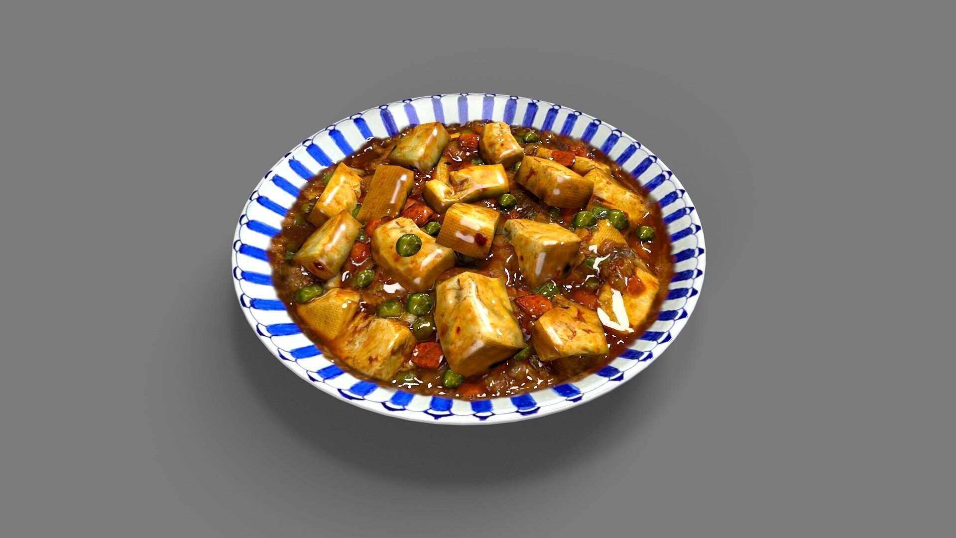 chinese food Low-poly 3D model_2