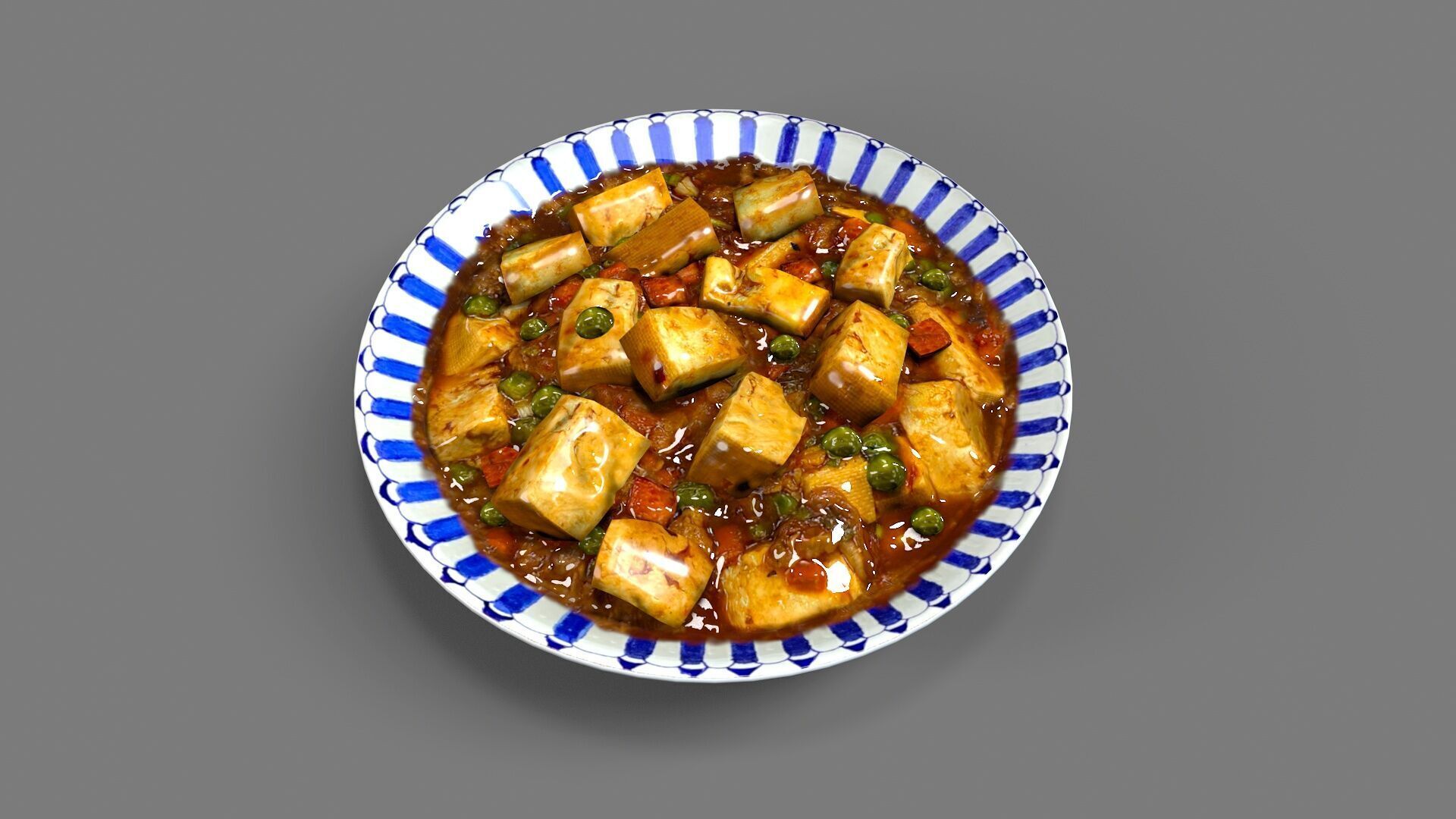 chinese food Low-poly 3D model_3