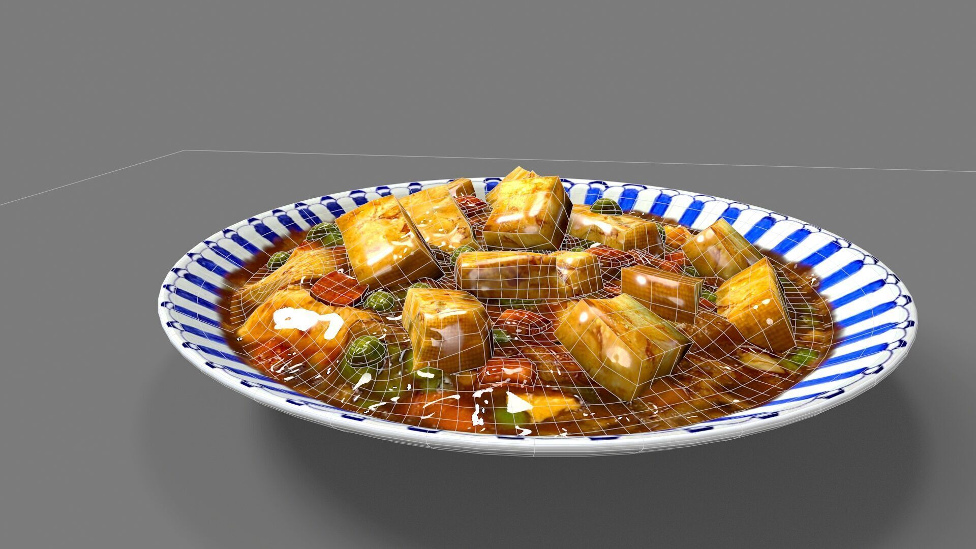 chinese food Low-poly 3D model_7