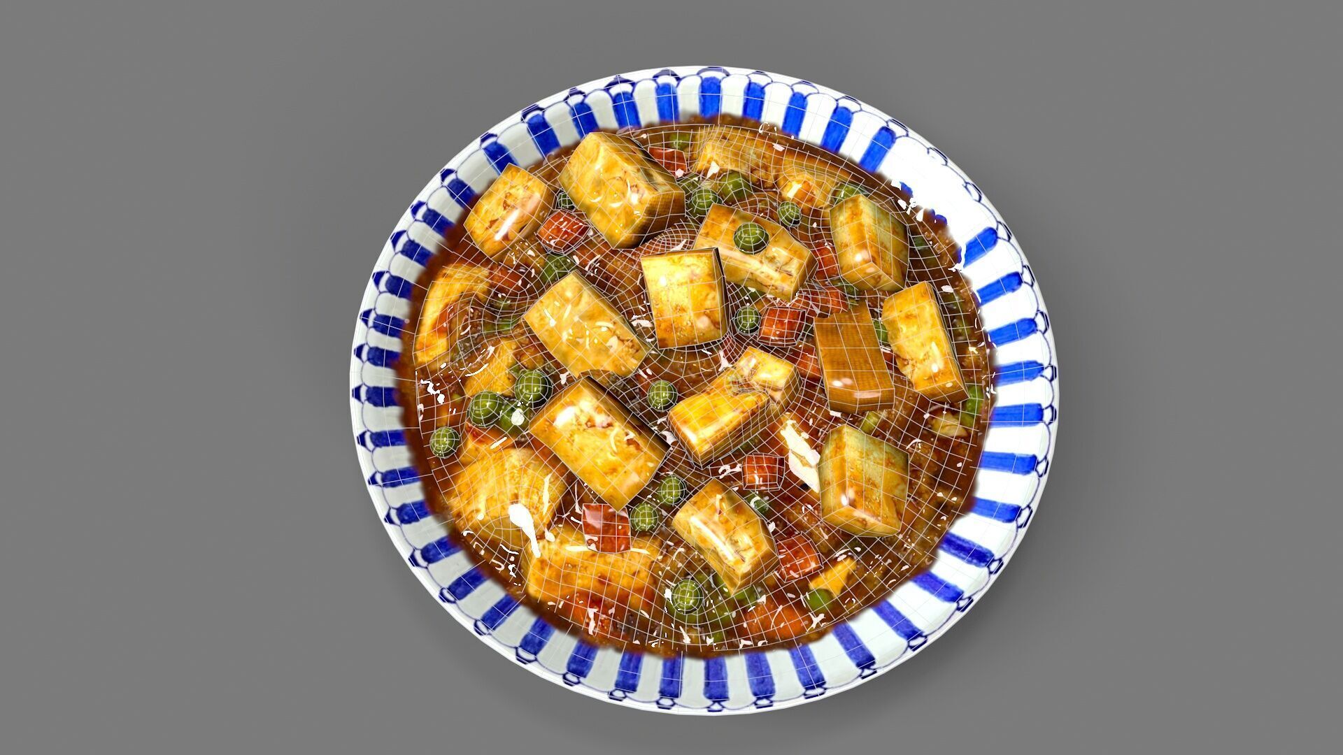 chinese food Low-poly 3D model_6