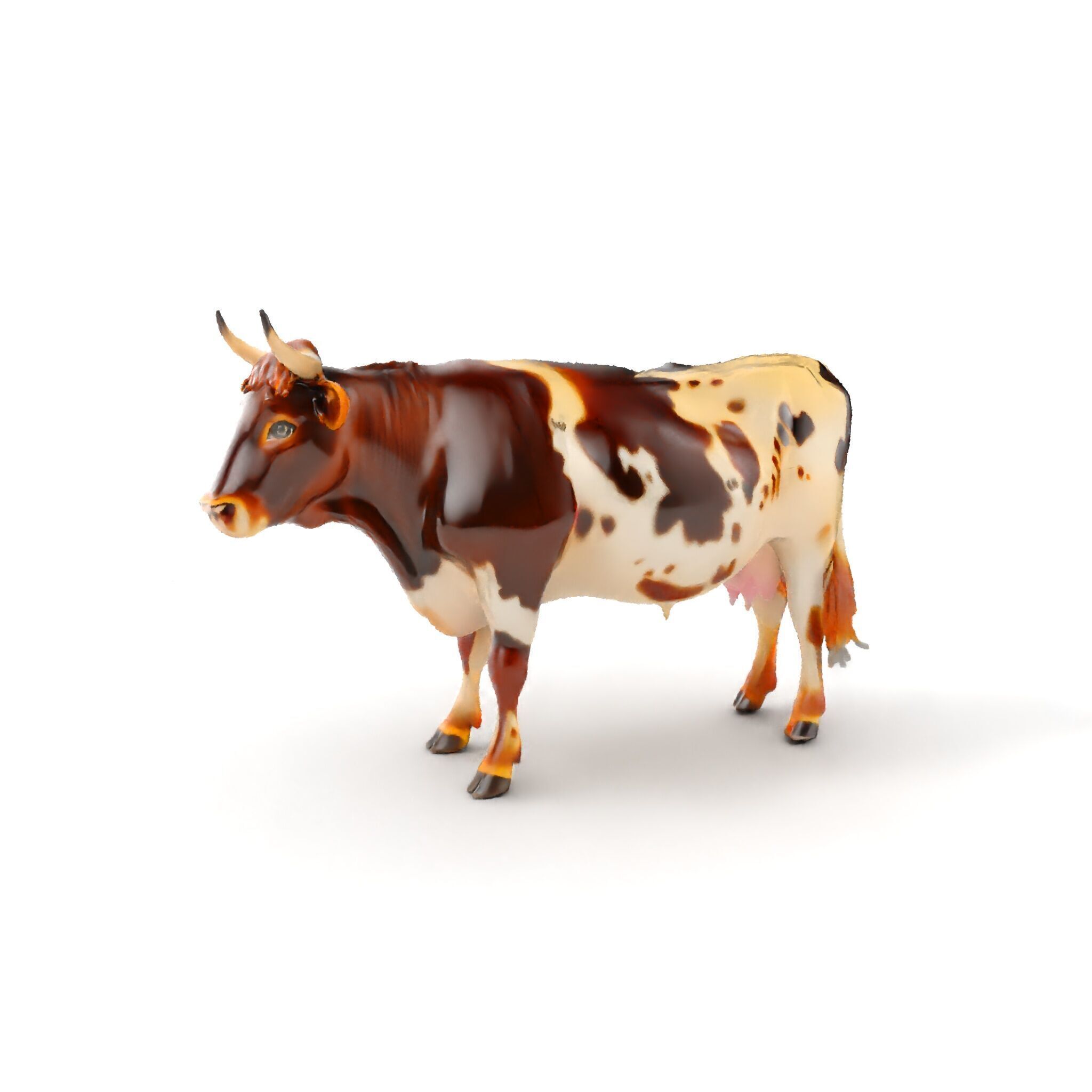 Realistic Farm Animal Cow Model Pack Low-poly 3D model_11