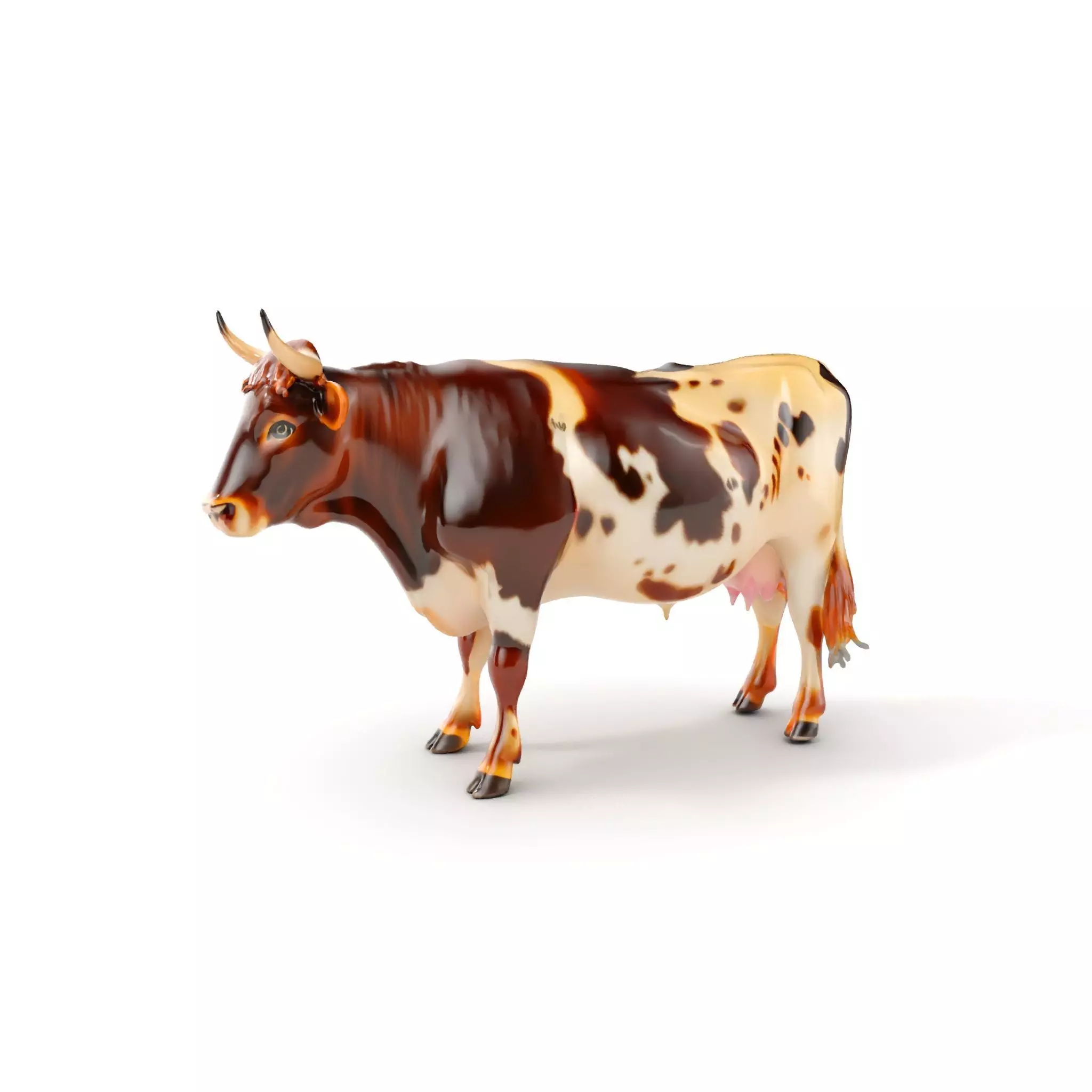 Realistic Farm Animal Cow Model Pack Low-poly 3D model_0